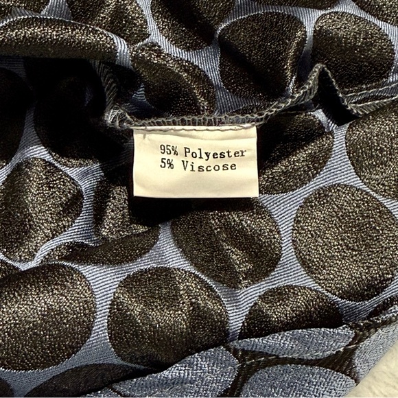 Caryn Lawn Betsy Top Blue Jacquard Polka Dot Blouse | One Size Fits Most - Picture 6 of 8